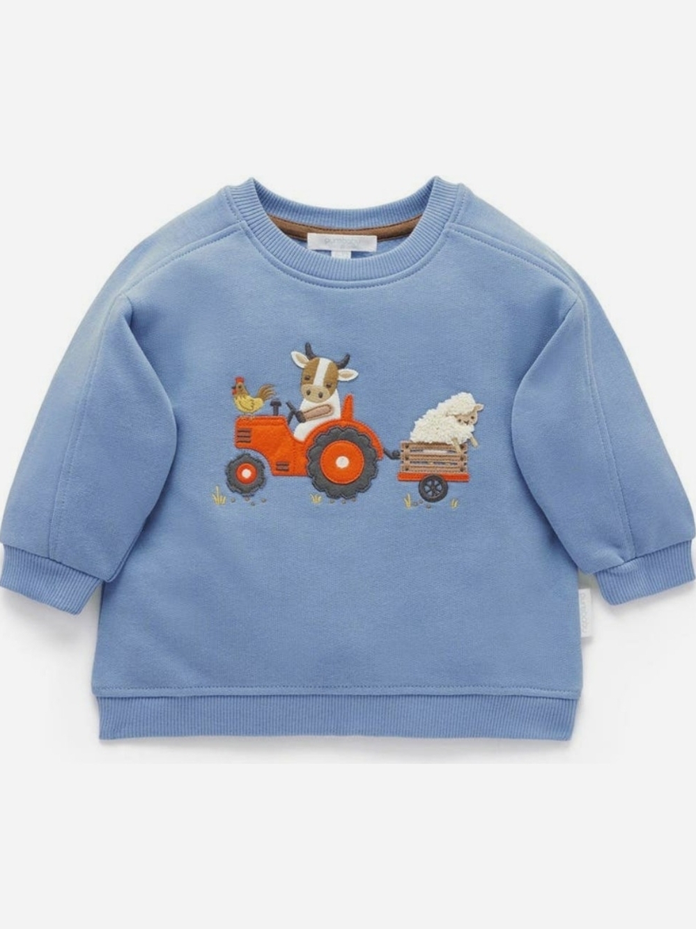 Purebaby Organic Cotton Light Blue Sweatshirt